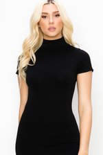 Mock Neck Short Sleeve
