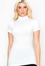Mock Neck Short Sleeve
