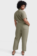 Linen Short Sleeve Jumpsuit