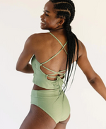 Textured Midkini Top
