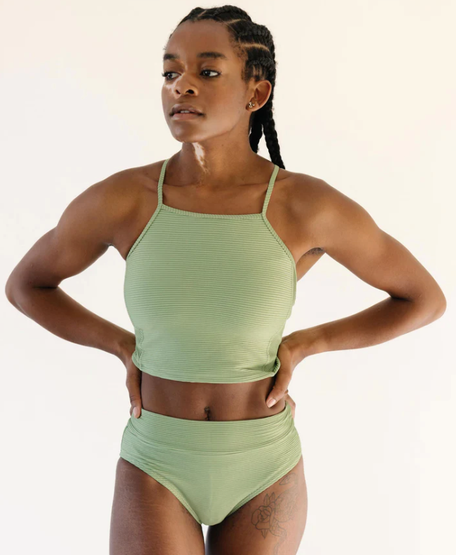 Textured Midkini Top