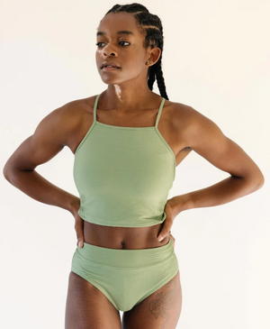 Textured Midkini Top