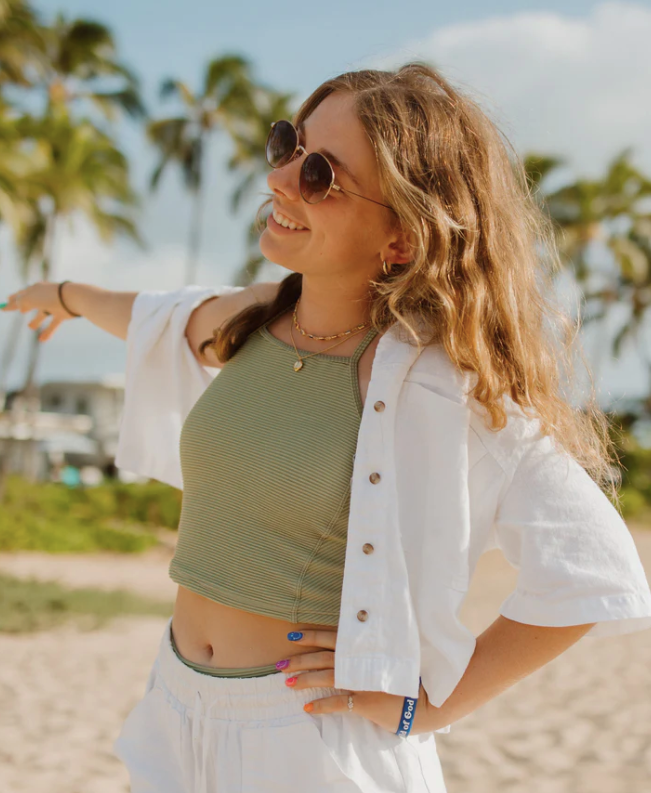 Textured Midkini Top