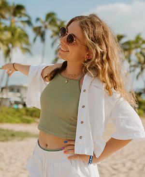 Textured Midkini Top