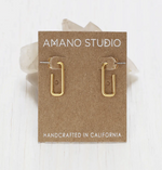 Paperclip Hoop Studs