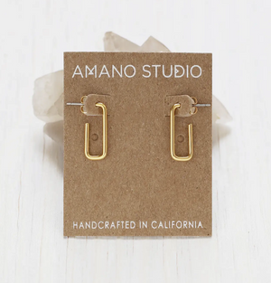 Paperclip Hoop Studs
