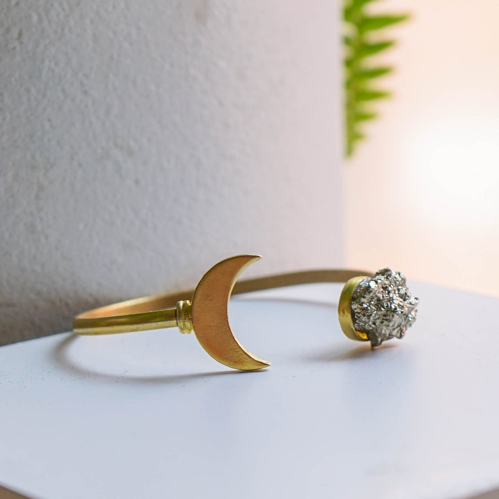 Stone and Moon Cuff