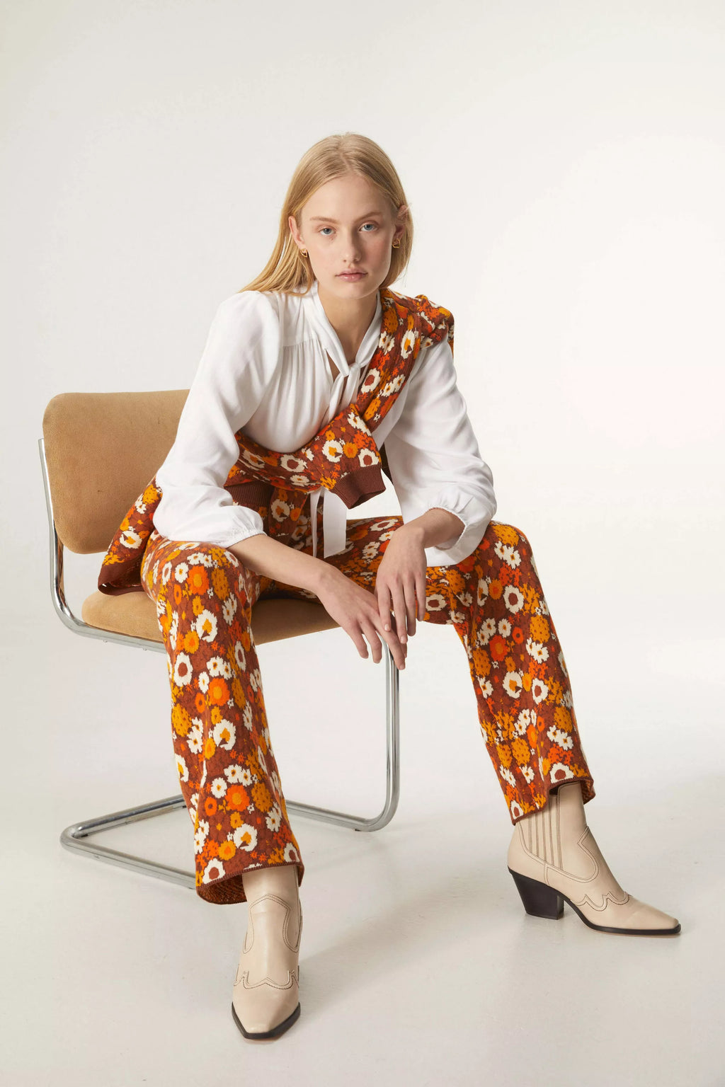 Autumn Floral Knit Trousers SALE