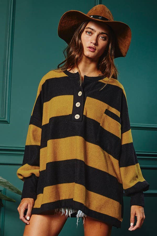 Recess Stripe Henley Pullover