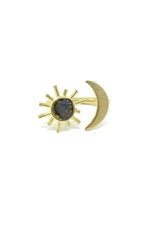 Stone and Moon Ring