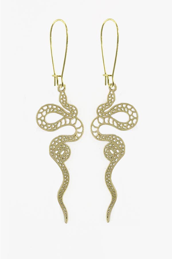 Snakeskin Dangle Earrings