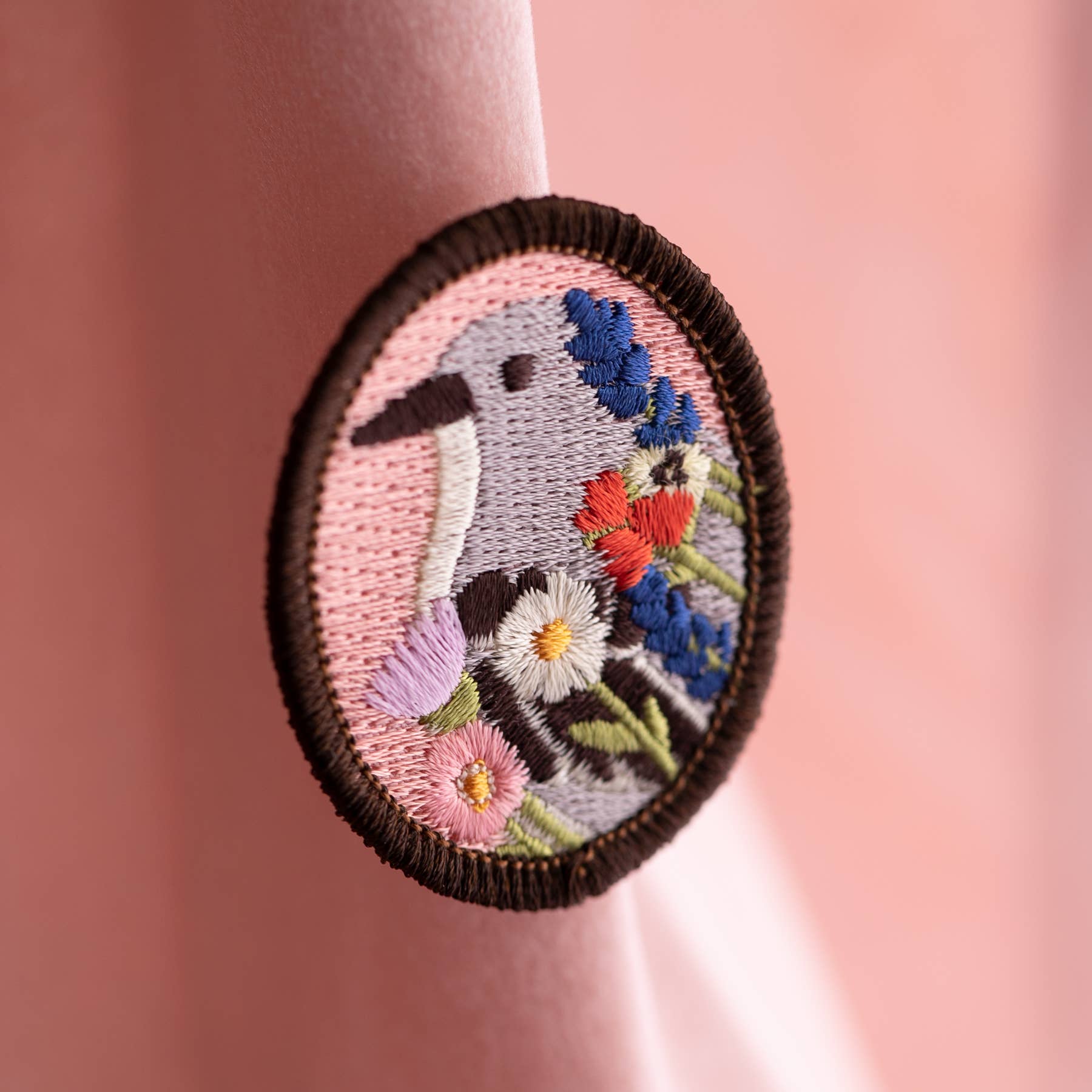 Mockingbird Embroidered Brooch