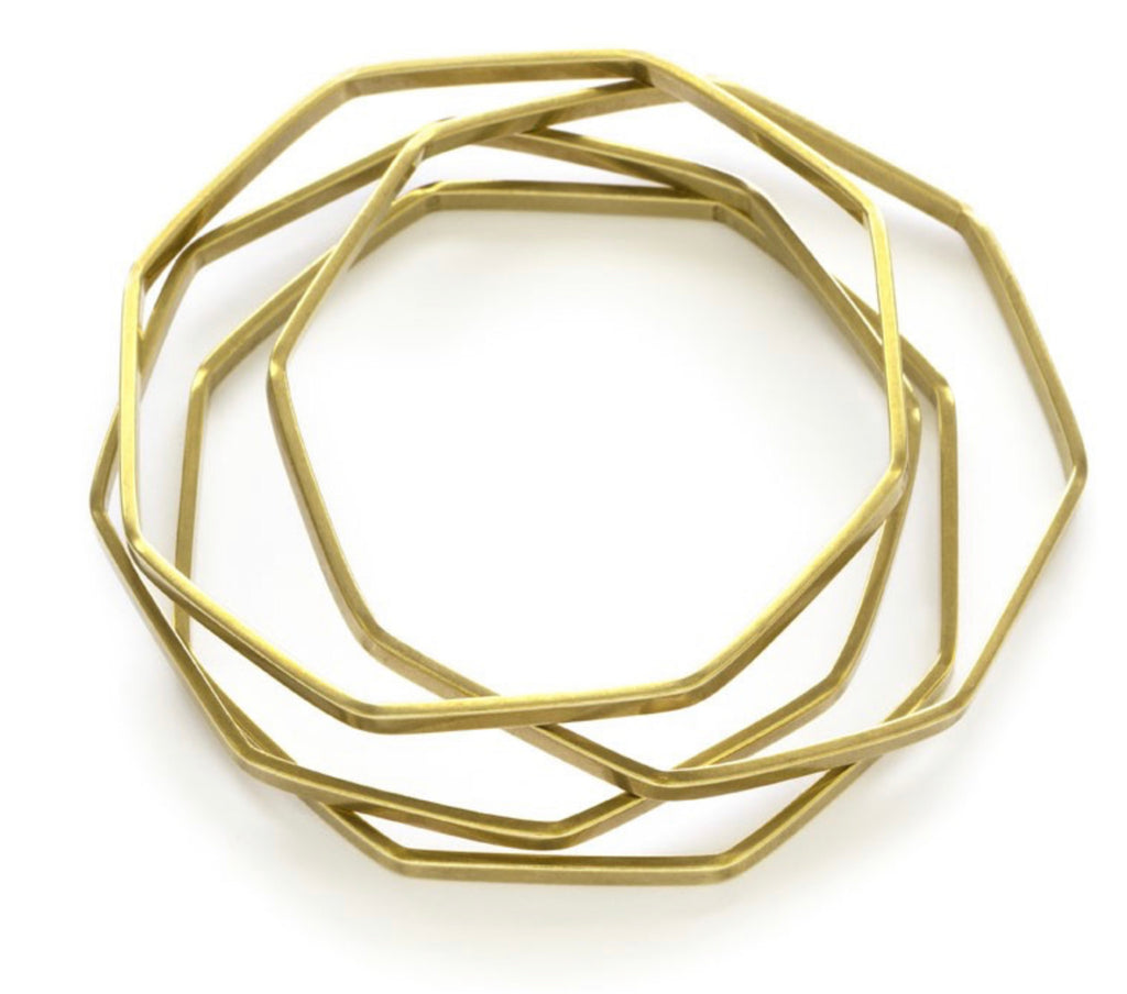 Octagon Brass Bangles*