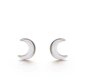 Crescent Moon Studs